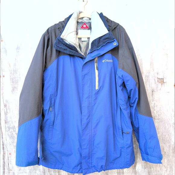 Columbia Omni Heat Interchange Removable Liner & Hood Men's XL Blue/Black - Picture 1 of 12